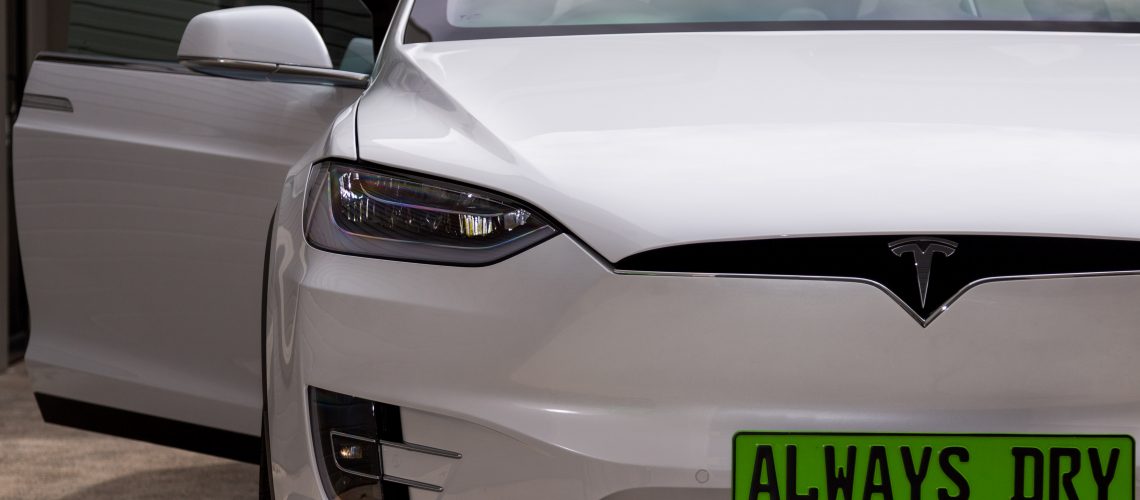 9H-LDC Pro & Vision Tech treated Tesla by Always Dry